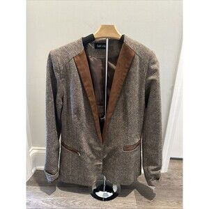 Fab’rik Women Jacket Brown Sz M Fully Lined